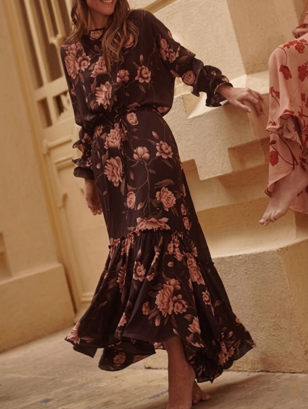 H&M × Johanna Ortiz Floral Maxi Dress Size Medium BLOGGER FAVE